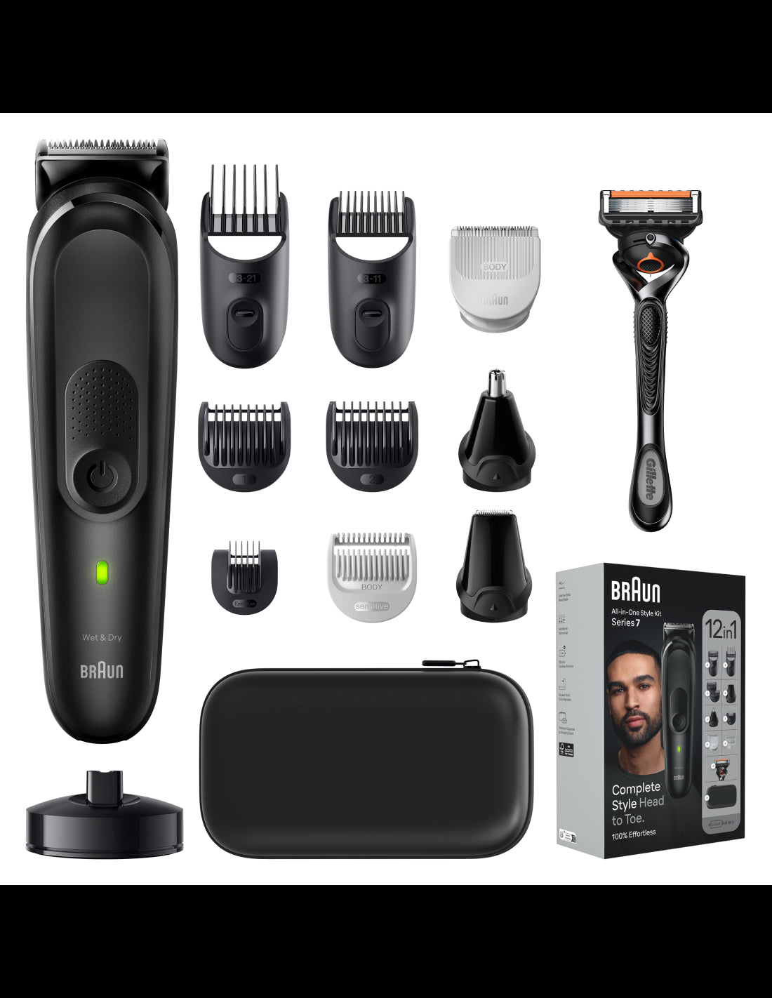 BRAUN trimmeru komplekts "Viss vienā", 12in1 MGK 7460