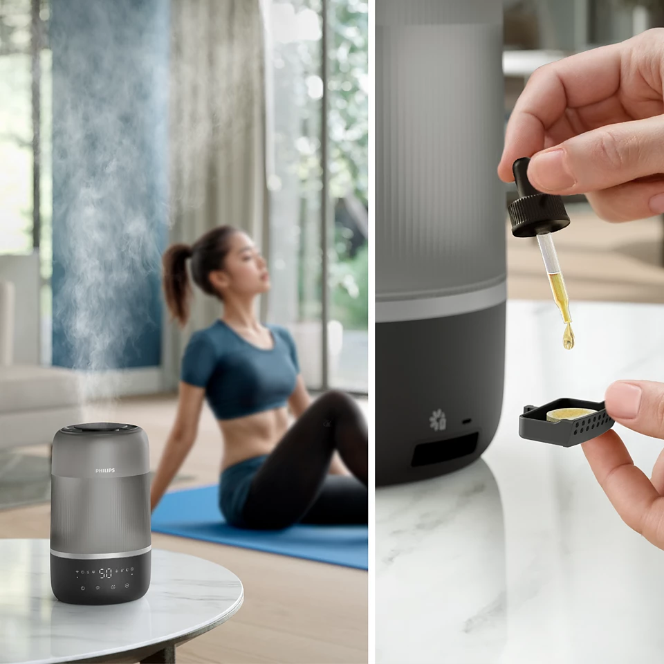PHILIPS gaisa mitrinātājs, Ogles pelēks HU1510/03