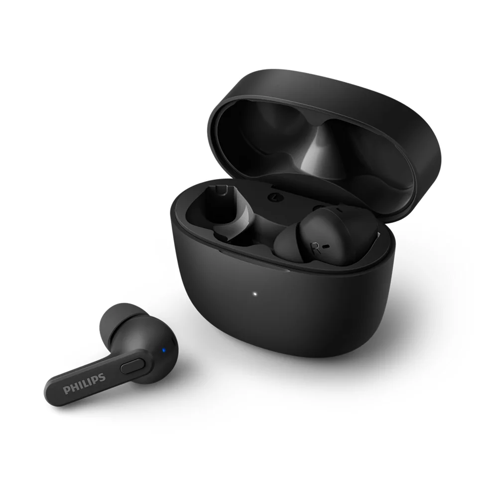 PHILIPS in-ear true bezvadu austiņas ar portatīvo uzlādes ietvaru, melnas TAT2206BK/00