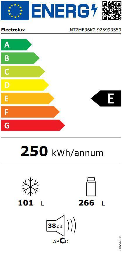 Ledusskapis ELECTROLUX LNT7ME36K2