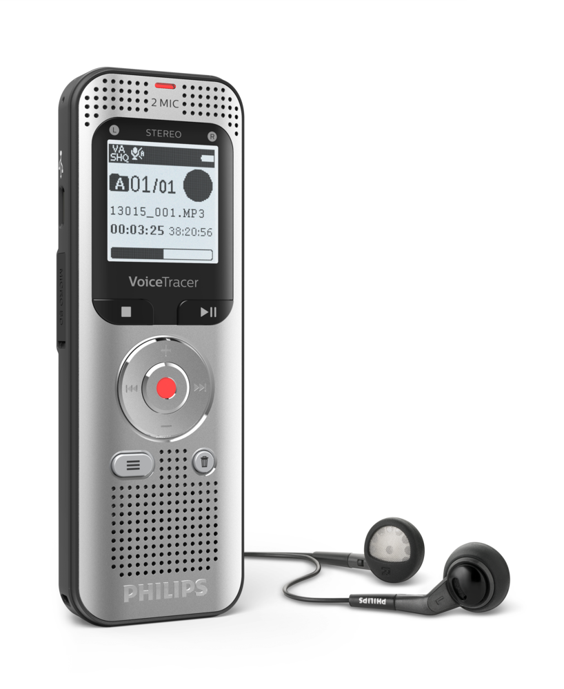 PHILIPS diktafons, 8GB, sudraba DVT2050