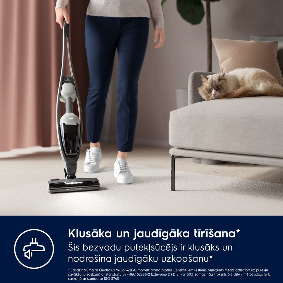Electrolux 600.sērijas 2in1 bezvadu putekļusūcējs bez maisiņa, balts ES62HB25UV