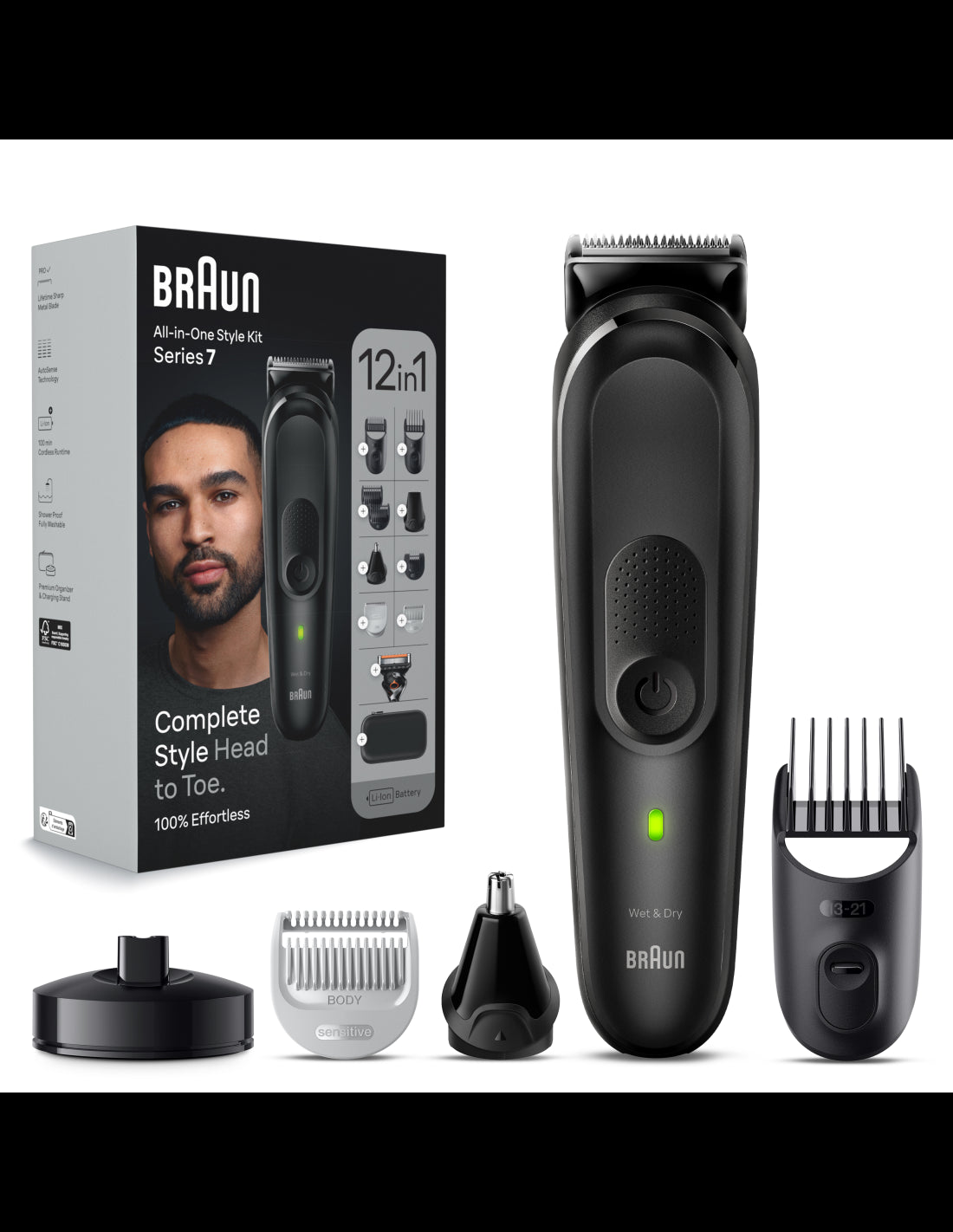 BRAUN trimmeru komplekts "Viss vienā", 12in1 MGK 7460
