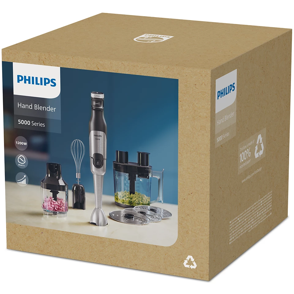 PHILIPS 5000 Series rokas blenderis, melns HR2685/00