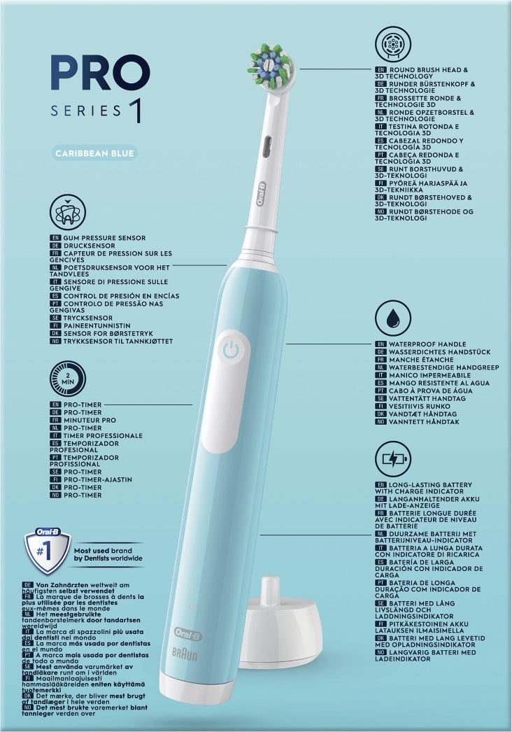 BRAUN el.zobu birste Cross Action+ ceļojuma futrālis, zila D 305.513.3X