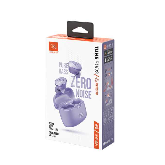 JBL in-ear austiņas ar Bluetooth, violetas JBLTBUDSPUR