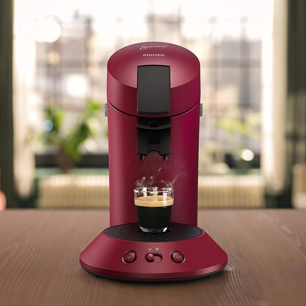 PHILIPS SENSEO Original Plus kafijas spilventiņu automāts, sarkans CSA210/91