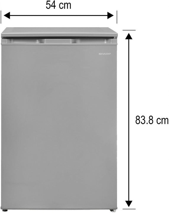 SHARP ledusskapis, 84 cm, sudraba SJ-UE121T0S-EU