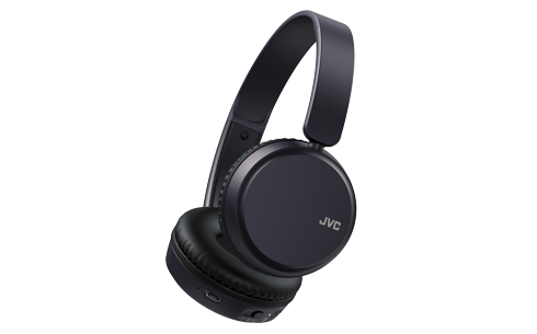 JVC on-ear austiņas ar bluetooth, melnas HA-S36W/BK