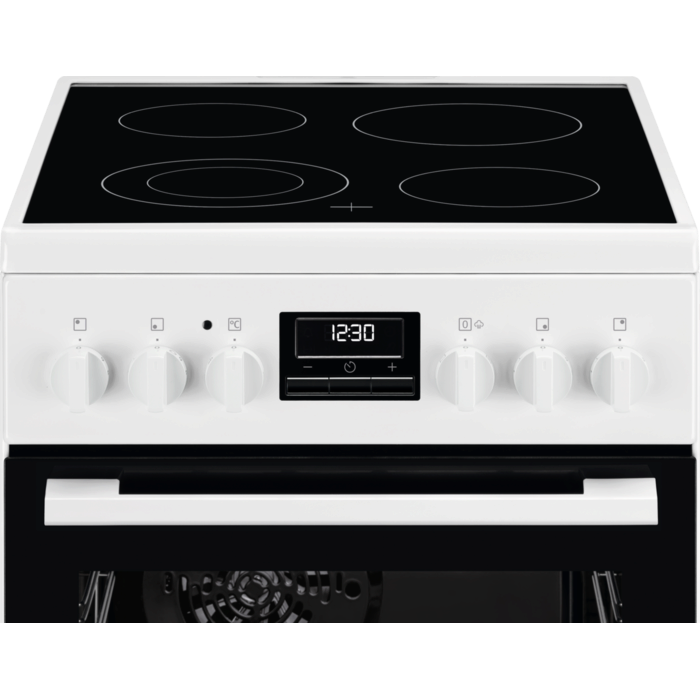 Electrolux elektriskā plīts ar elektrisko cepeškrāsni, 50cm, balta LKR562066W