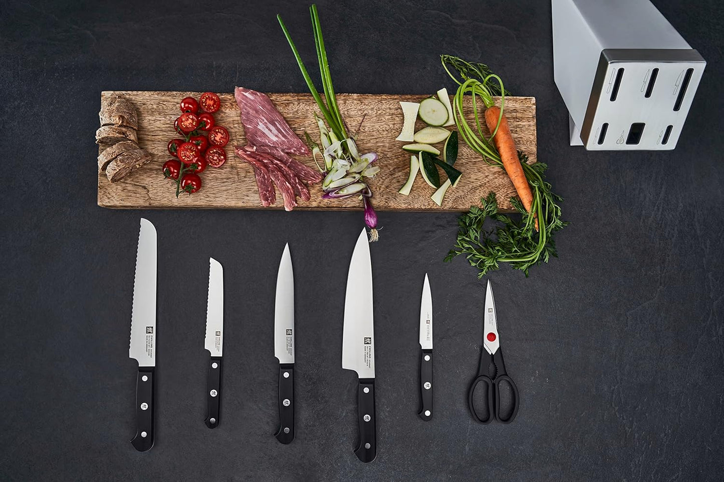 Knife block set ZWILLING Gourmet, Knife block set, 7pcs, white 1002454 / 36133-310-0