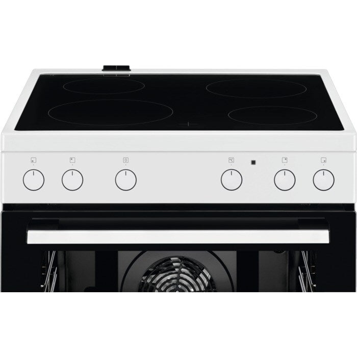 Electrolux elektriskā plīts ar elektrisko cepeškrāsni, 596 mm, balta LKR62001CW