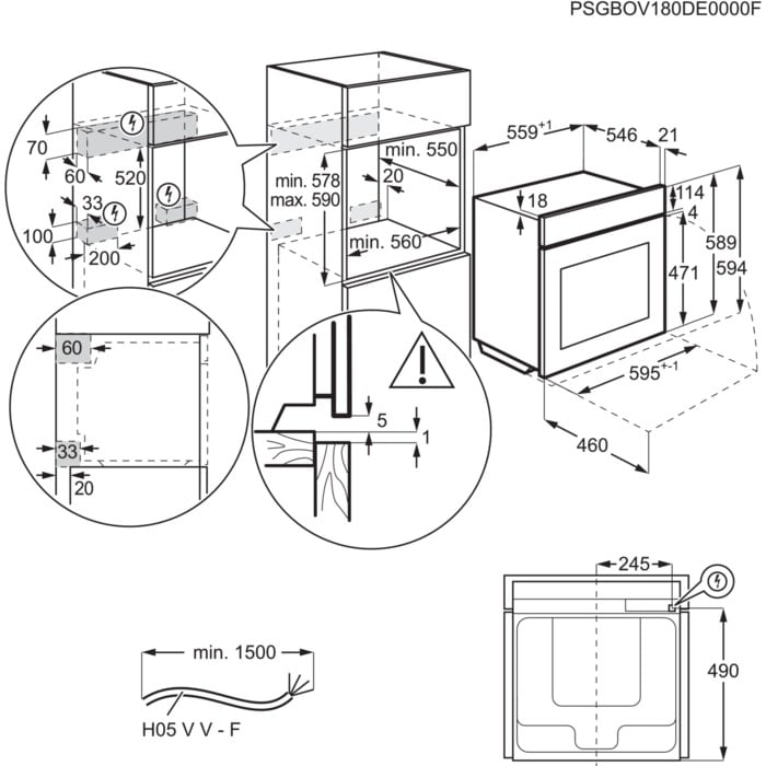 Electrolux SteamBoost tvaika cepeškrāsns, 70l EOB8S39H