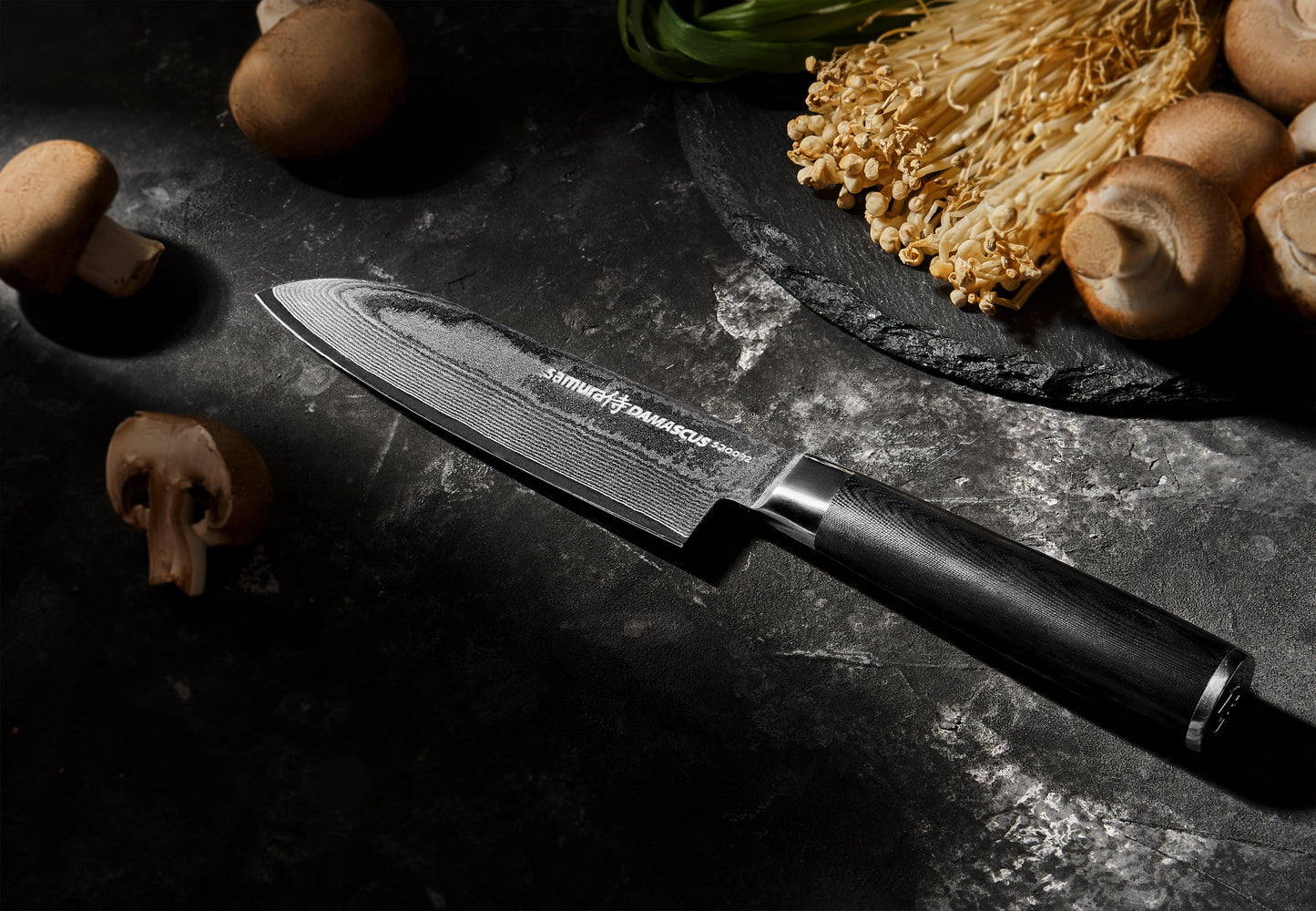 Virtuves nazis SAMURA DAMASCUS Small Santoku 5.7"/145 mm - DomoTehnika