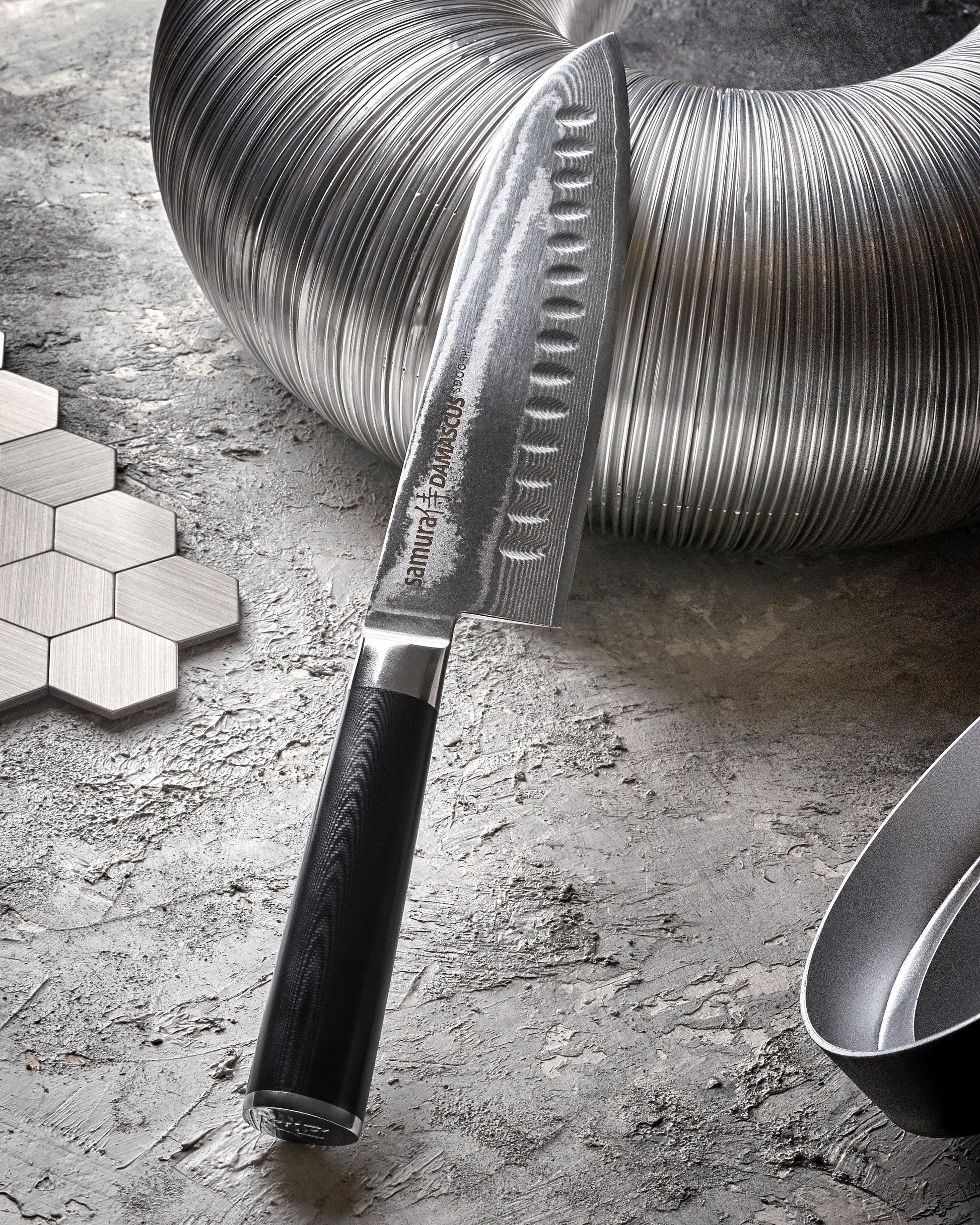 Virtuves nazis SAMURA DAMASCUS Santoku 7.0"/ 180 mm - DomoTehnika