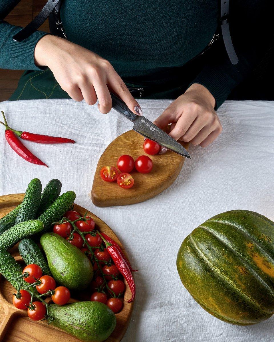 Virtuves nazis SAMURA DAMASCUS 67 Paring 3.9"/98 mm, 67 layers. - DomoTehnika