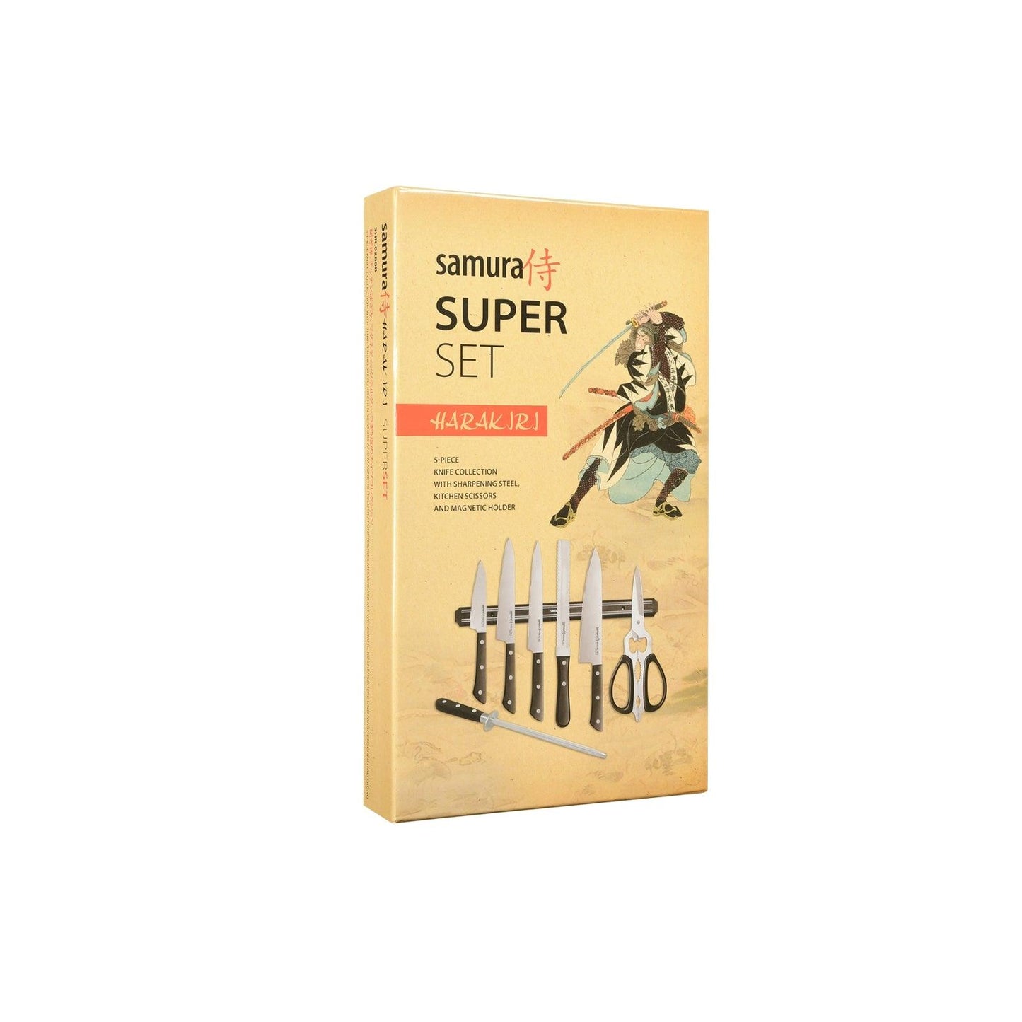 Nažu komplekts SAMURA HARAKIRI SUPER Set of 5 kitchen knives, melns SHR-0280B - DomoTehnika