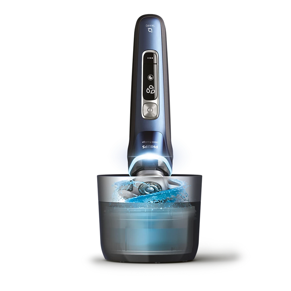 PHILIPS i9000 Prestige Ultra Elektroskuveklis mitrai/sausai skūšanai (lādējams), Mystic Aqua XP9201/33