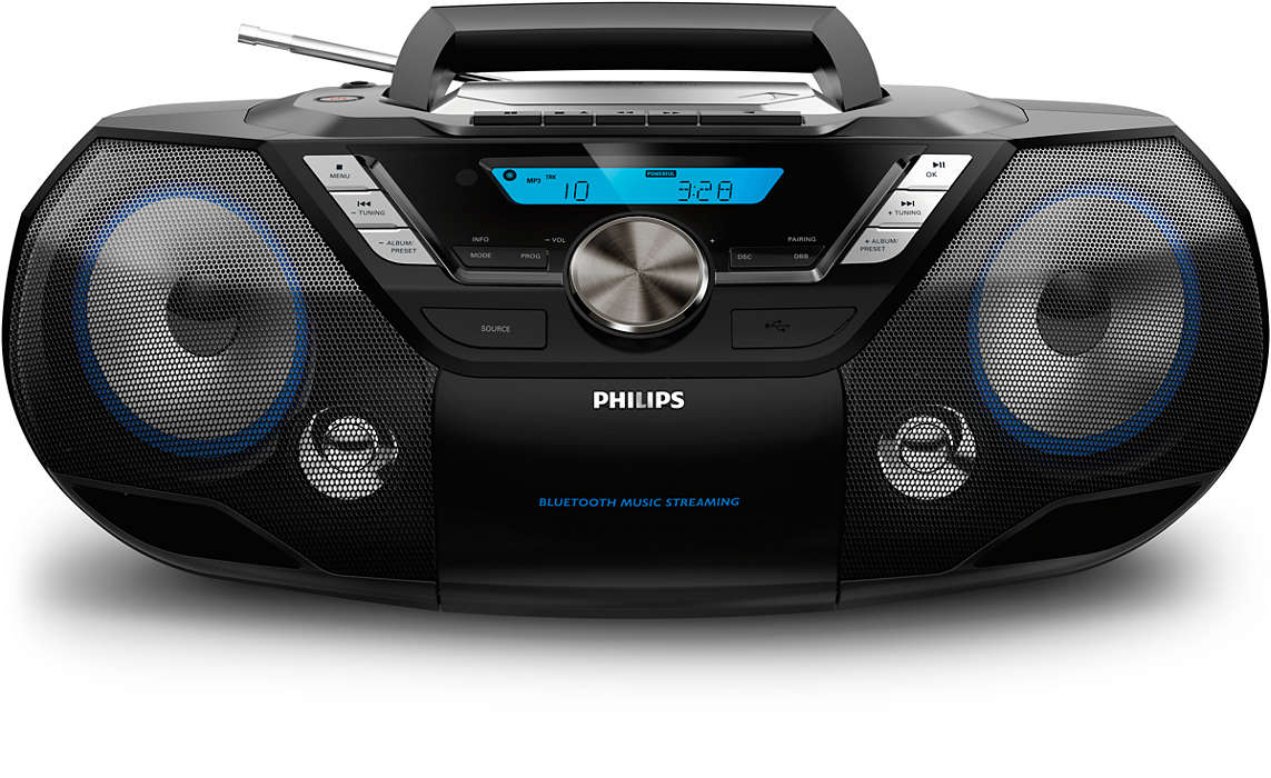 PHILIPS CD skaņas iekārta, melna AZB798T/12