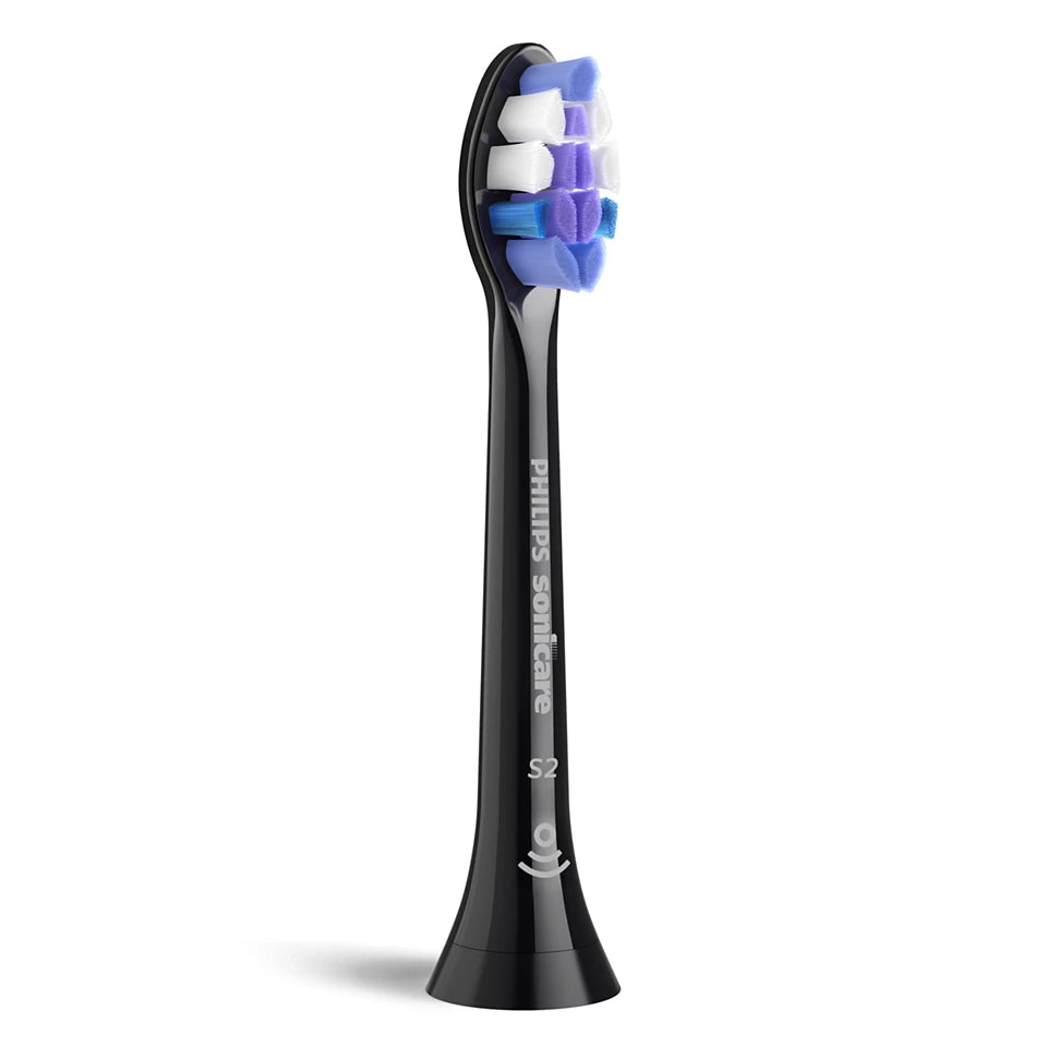 PHILIPS Sonicare Sensitive Standarta Sonic zobu birstes uzgalis, 2gab, melns HX6052/88