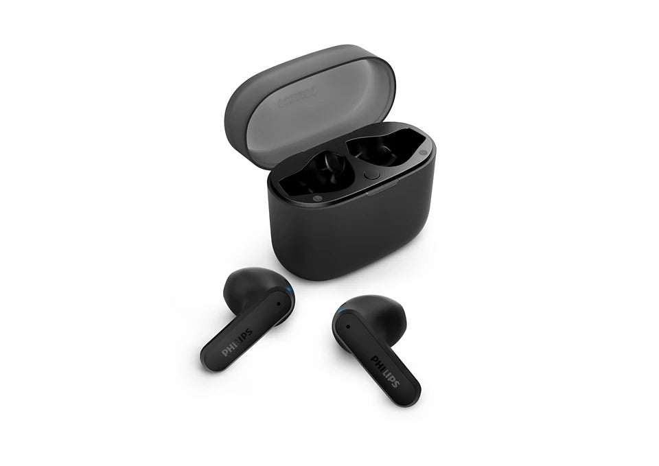 PHILIPS in-ear true bezvadu austiņas ar portatīvo uzlādes ietvaru, melnas TAT2139BK/00