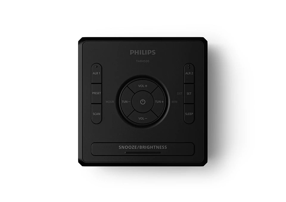 PHILIPS radio pulkstenis ar USB, melns TAR4500/10