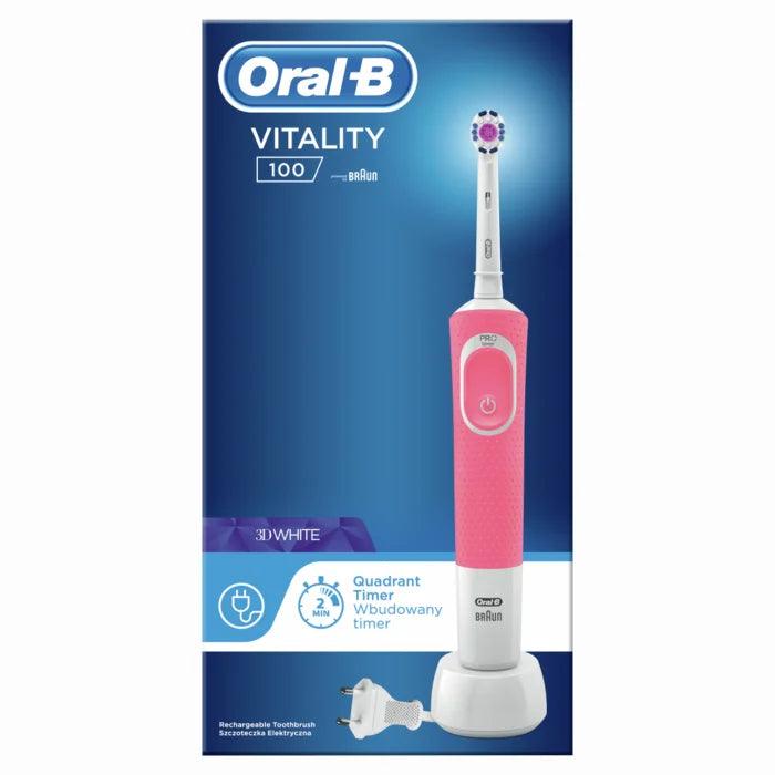 Elektriskā zobu birste BRAUN D 100.413.1 Pink 3DW - DomoTehnika