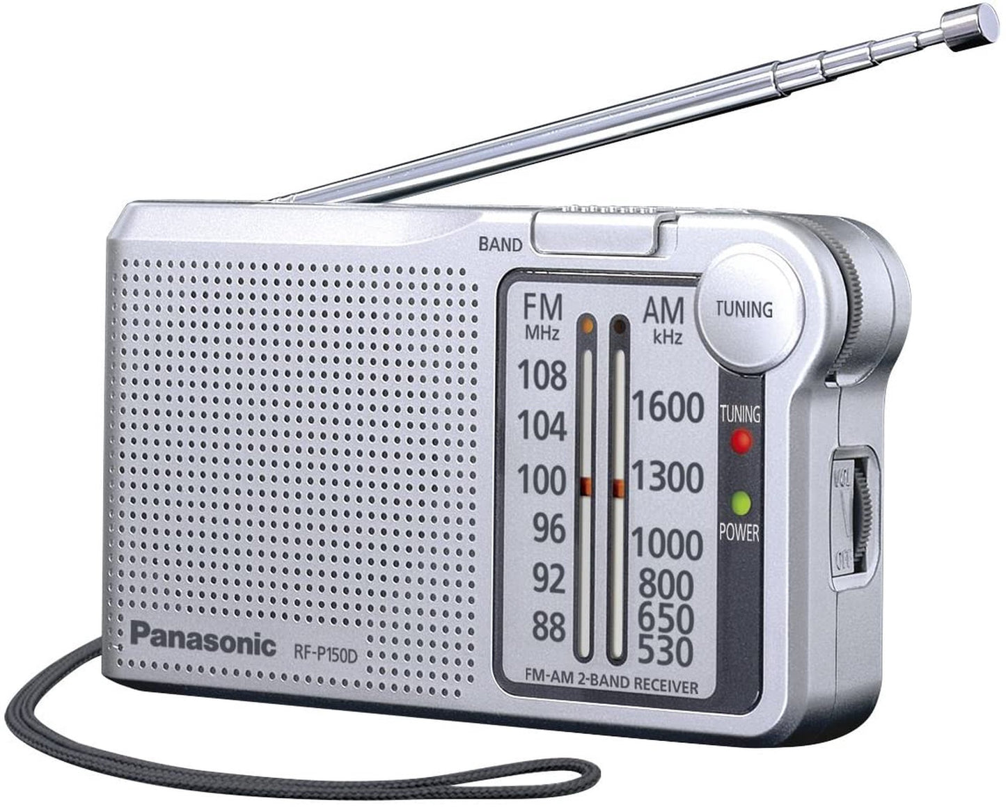 Panasonic portatīvais radio, sudraba RF-P150DEG-S