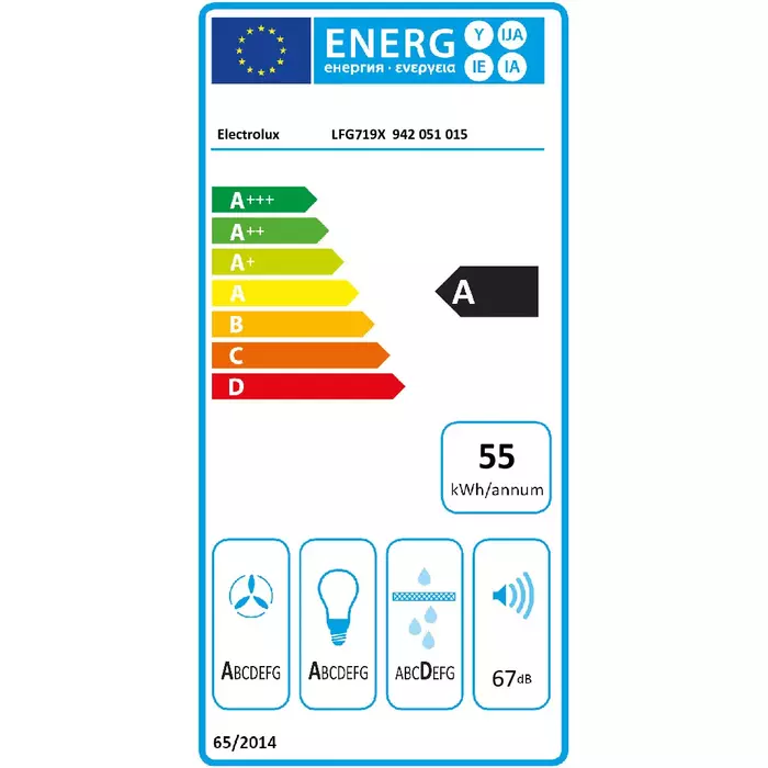 Electrolux tvaika nosūcējs, nerūsējoša tērauda LFG719X