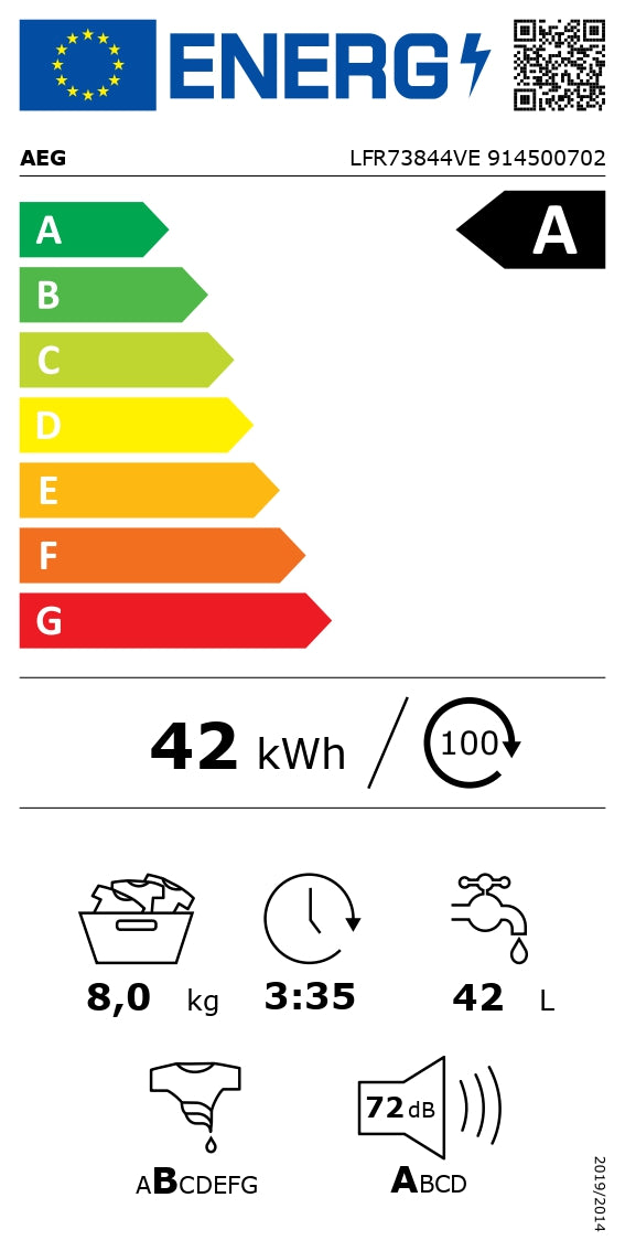 Veļas mazgājamā mašīna AEG LFR73844VE