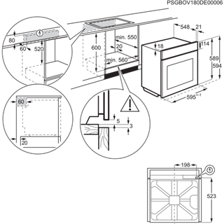 Electrolux cepeškrāsns, iebūv., melna EOD5C50Z