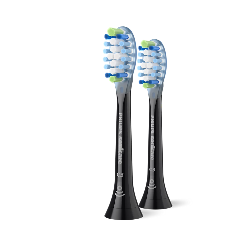 Sonicare C3 Premium Plaque Defence zobu birstes uzgalis (2gab) melns HX9042/88