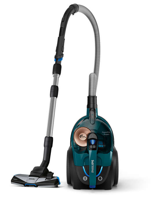 PHILIPS PowerPro Expert Bagless bezmaisa putekļsūcējs, (melns ar zaļu) FC9744/09