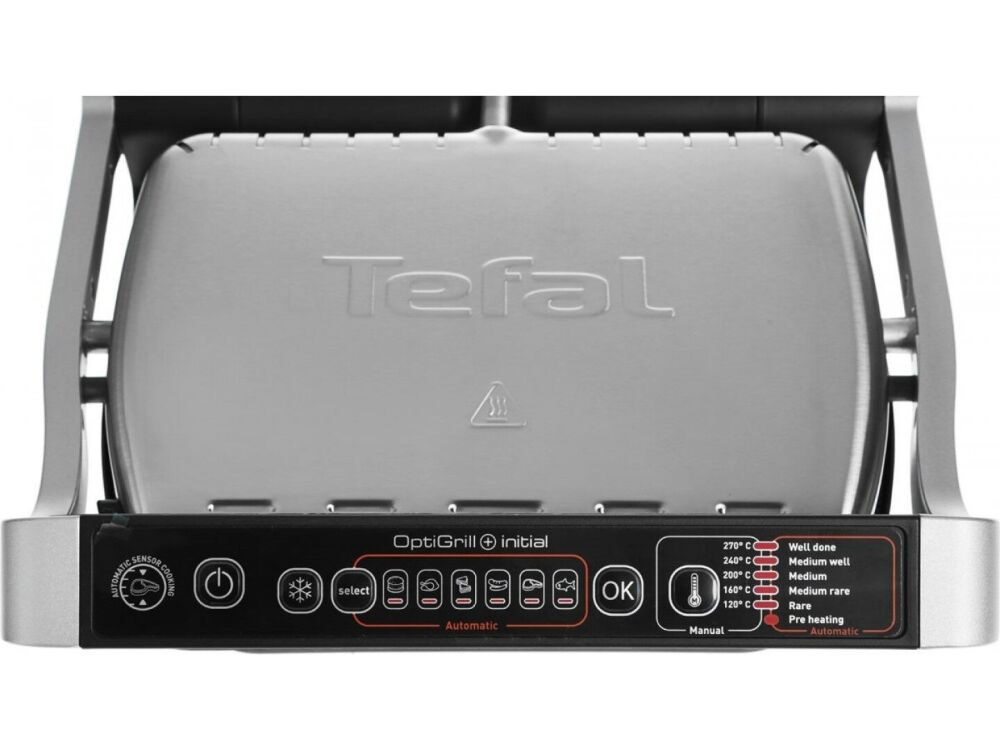 TEFAL Grils Optigrill+ Initial, tērauda GC706D