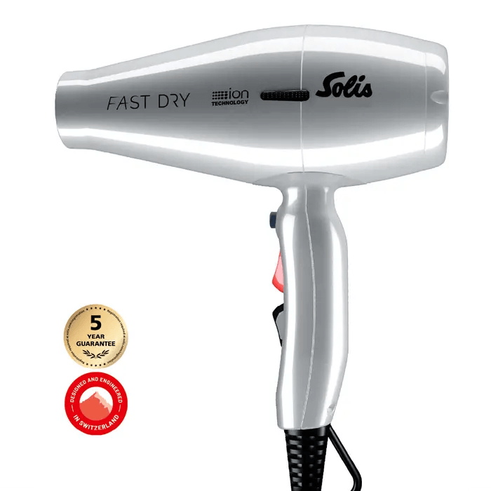 Matu fēns SOLIS 381 Fast Dry 360° ionic Silver - DomoTehnika