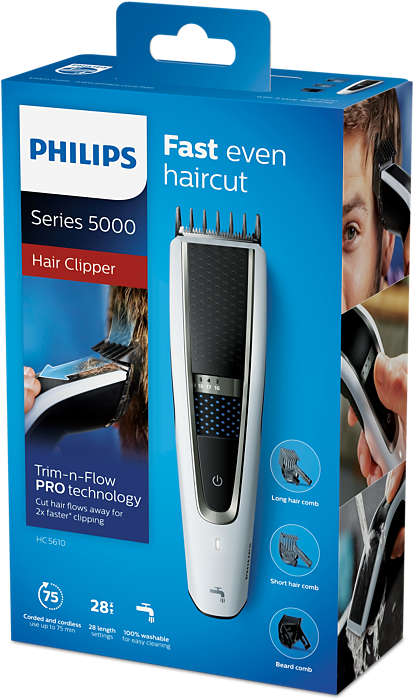 Philips Hairclipper series 5000 Mazgājama matu griešanas mašīna HC5610/15