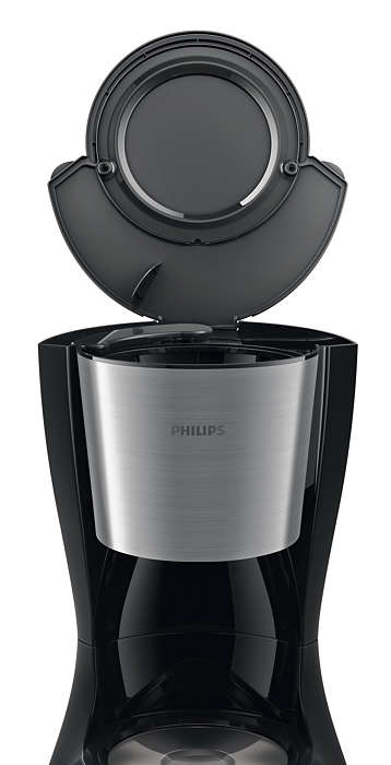 PHILIPS Daily Collection Kafijas automāts ar taimeri,1000W, metāls/melns HD7459/20