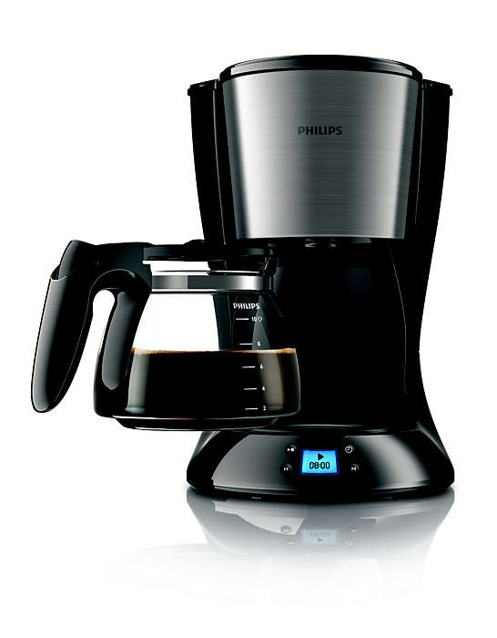 PHILIPS Daily Collection Kafijas automāts ar taimeri,1000W, metāls/melns HD7459/20