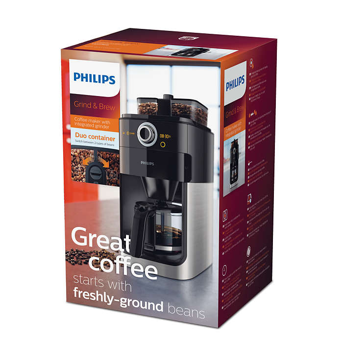 PHILIPS Grind&Brew Kafijas automāts, 1000W (melns) HD7769/00