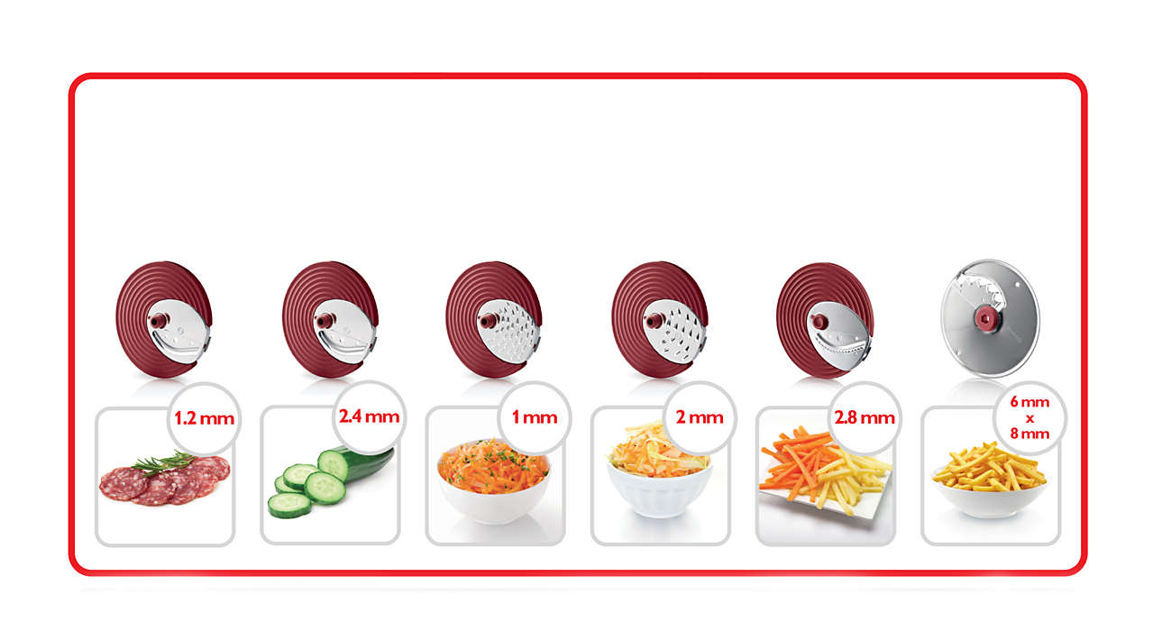 PHILIPS Smalcinātājs salātiem, 200W, 6 diski, ieskait.kartupeļiem HR1388/80