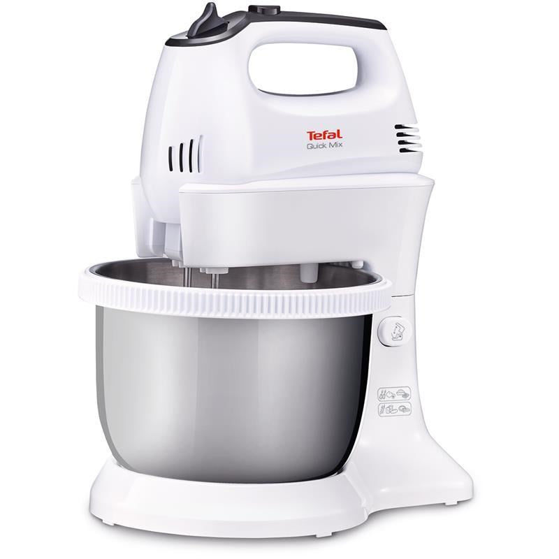 TEFAL mikseris Quick Mix, balts ar metāla trauku HT312138