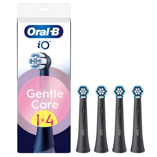 Braun SBF-4 Oral-B GentleCare zobu birstes uzgaļi, melni, 4 gab. iO RB SBF-4