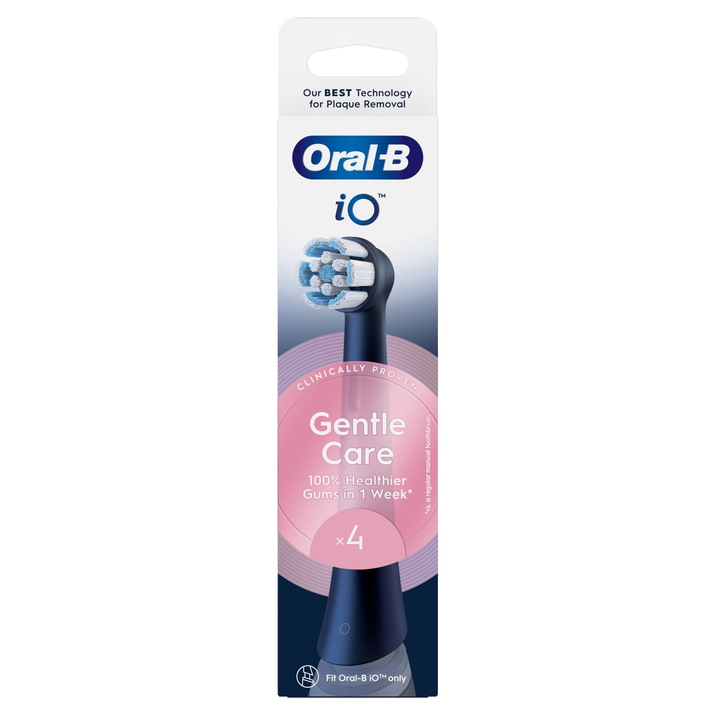 Braun SBF-4 Oral-B GentleCare zobu birstes uzgaļi, melni, 4 gab. iO RB SBF-4