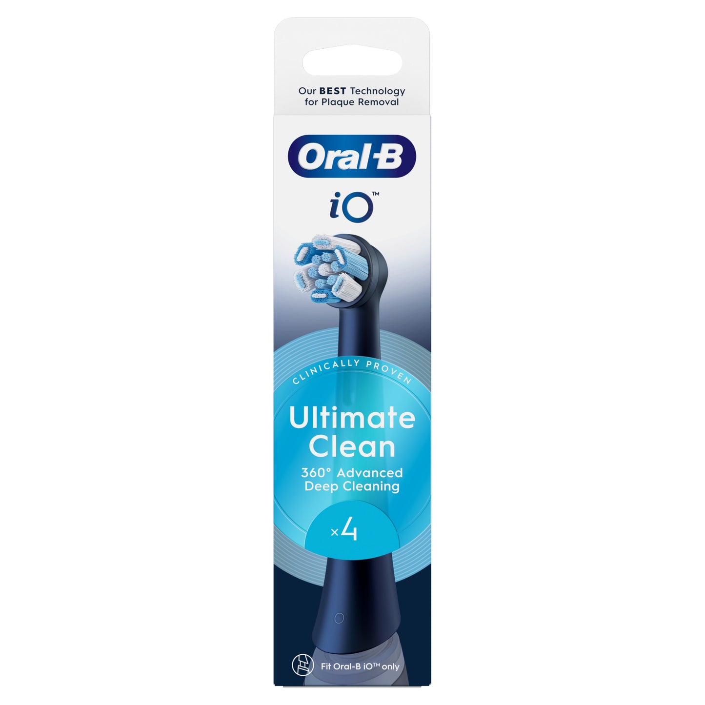 Braun CBF-4 Oral-B UltimateClean zobu birstes uzgaļi, melni, 4 gab. iO RB CBF-4-1