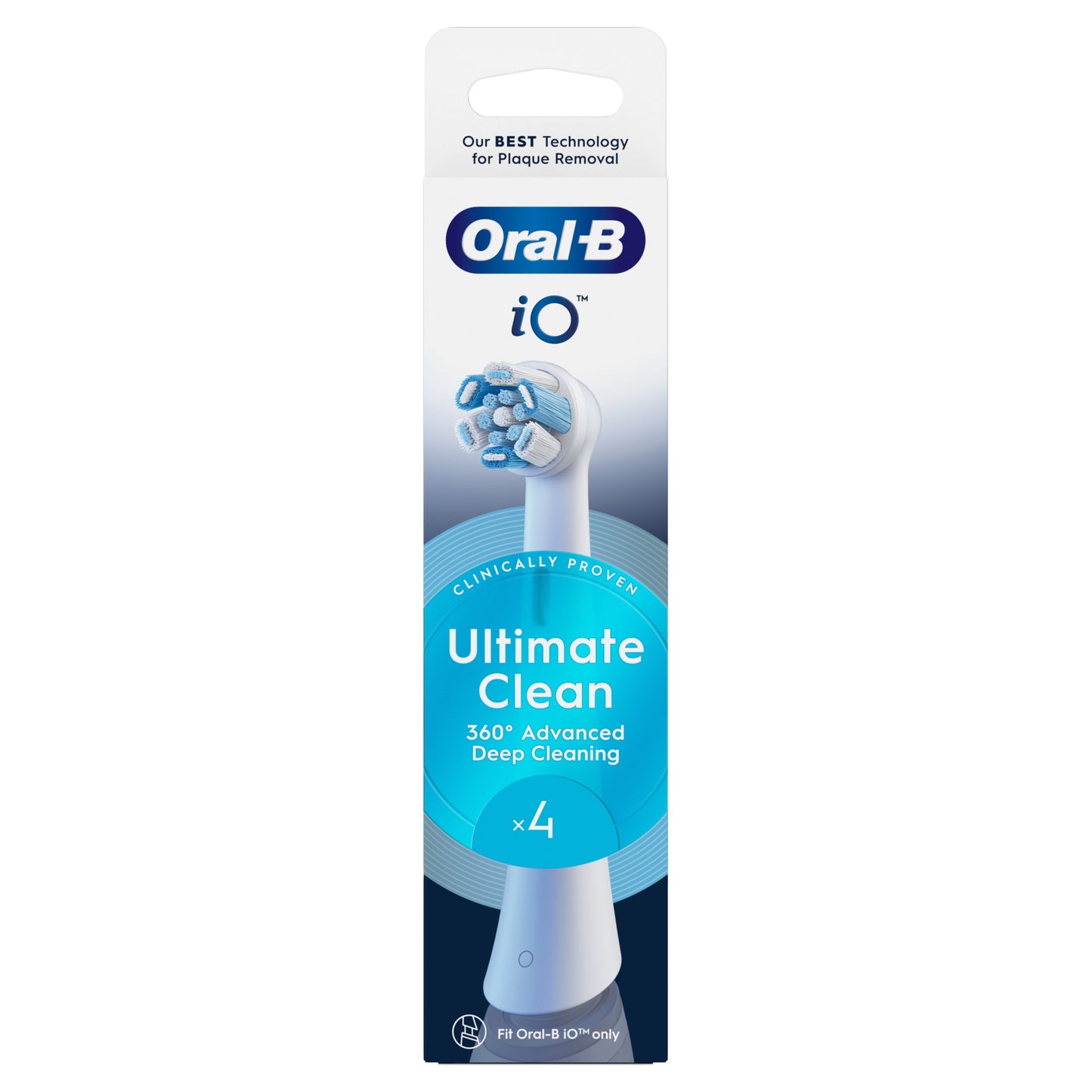 Braun CWF-4 Oral-B UltimateClean zobu birstes uzgaļi, balti, 4 gab. iO RB CWF-4