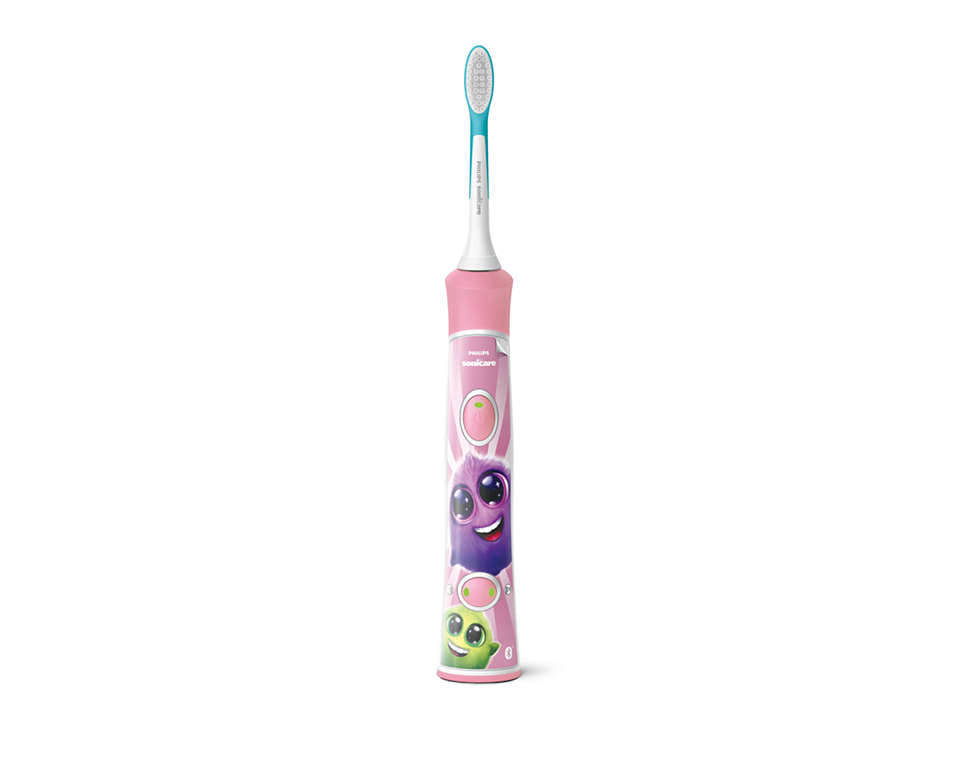 Sonicare zobu birste bērniem ar bluetooth un 8 maināmiem dizainiem, rozā HX6352/42