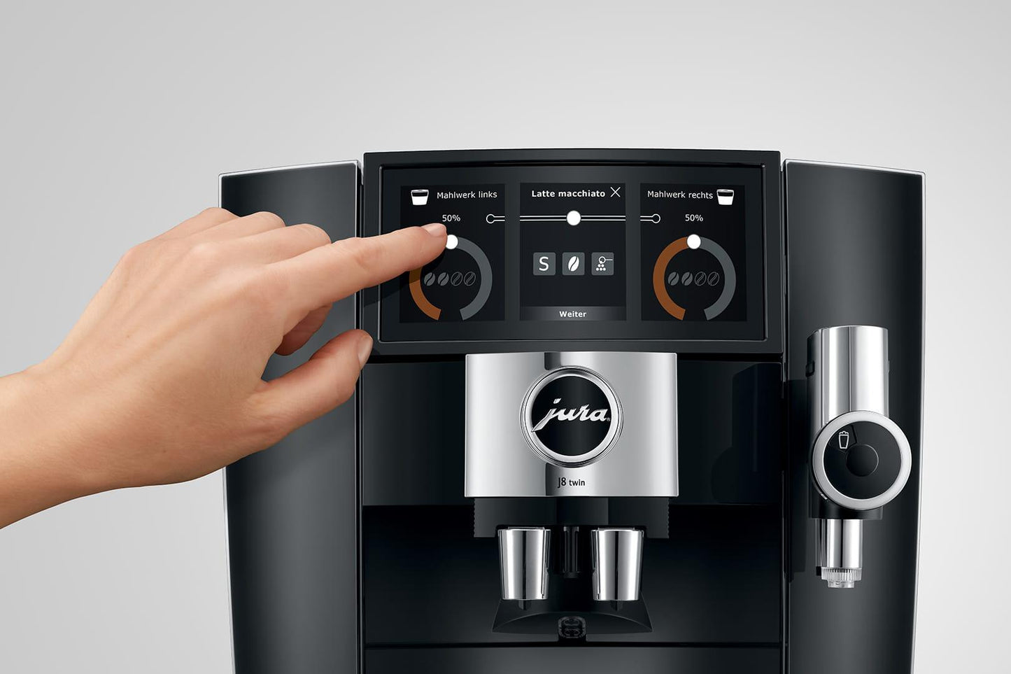 Espresso kafijas automāts JURA J8 Twin Diamond Black (EA) 15561 - DomoTehnika