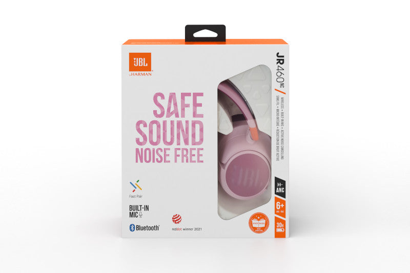 JBL on-ear bezvadu austiņas bērniem,rozā JBLJR460NCPIK