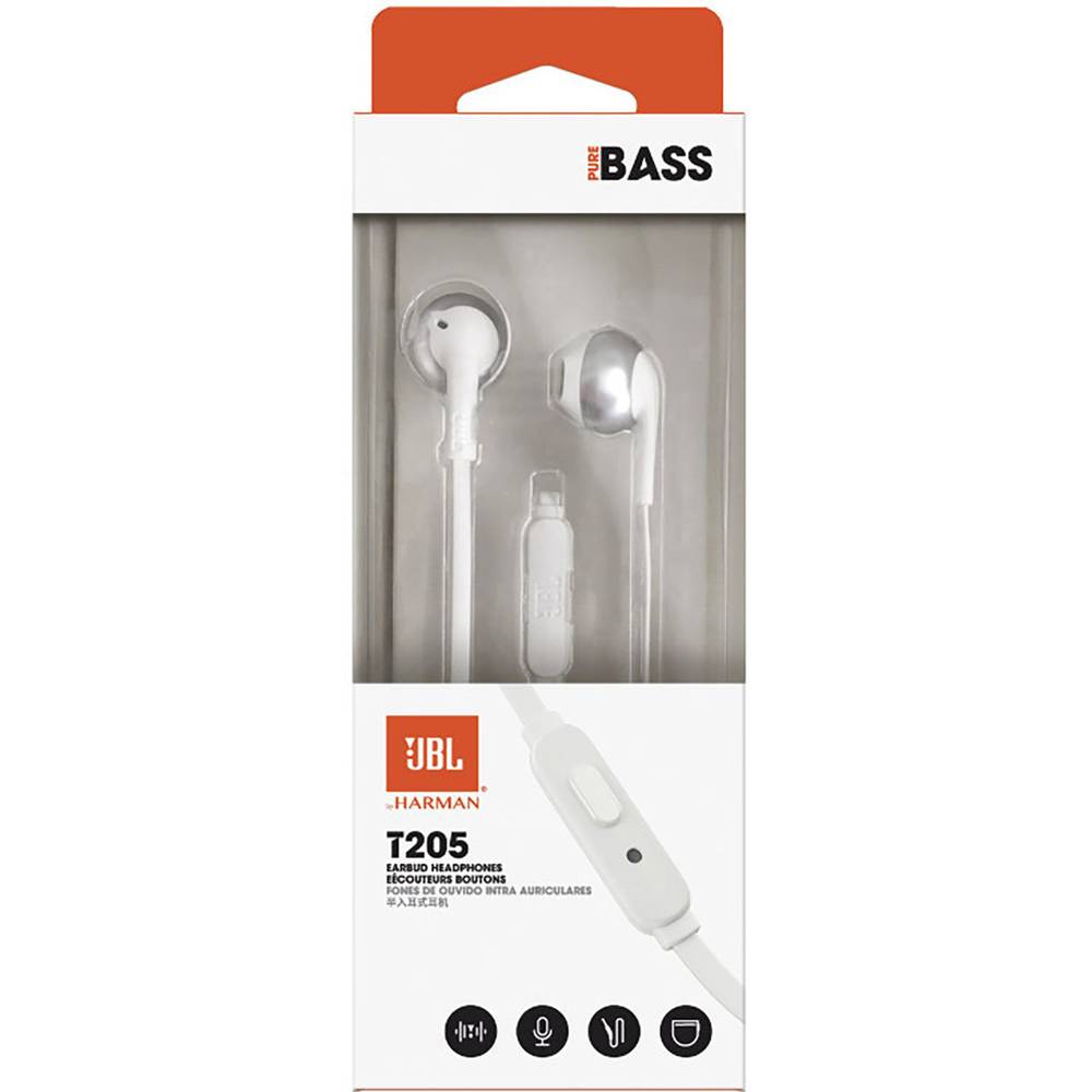 JBL Earbuds austiņas, hromētas JBLT205CRM