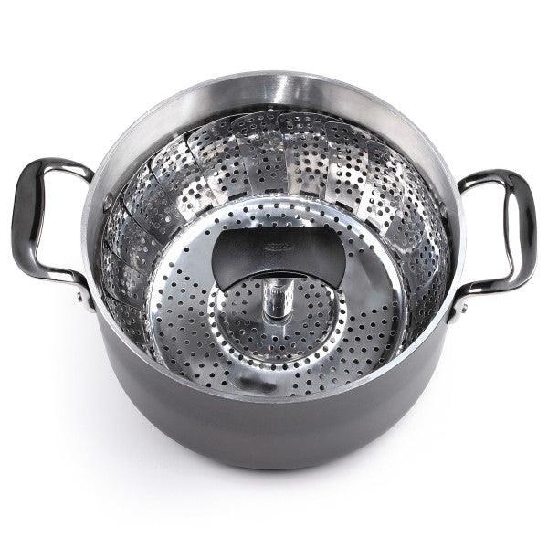 Sietiņš tvaicēšanai OXO Stainless Steel Steamer with Extendable Handle - DomoTehnika